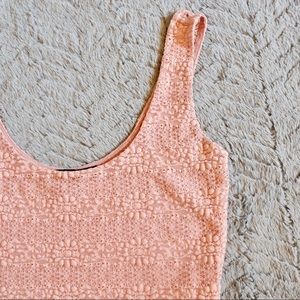 🌸Forever 21 Pink Crochet Crop Tank🌸 Sz Small